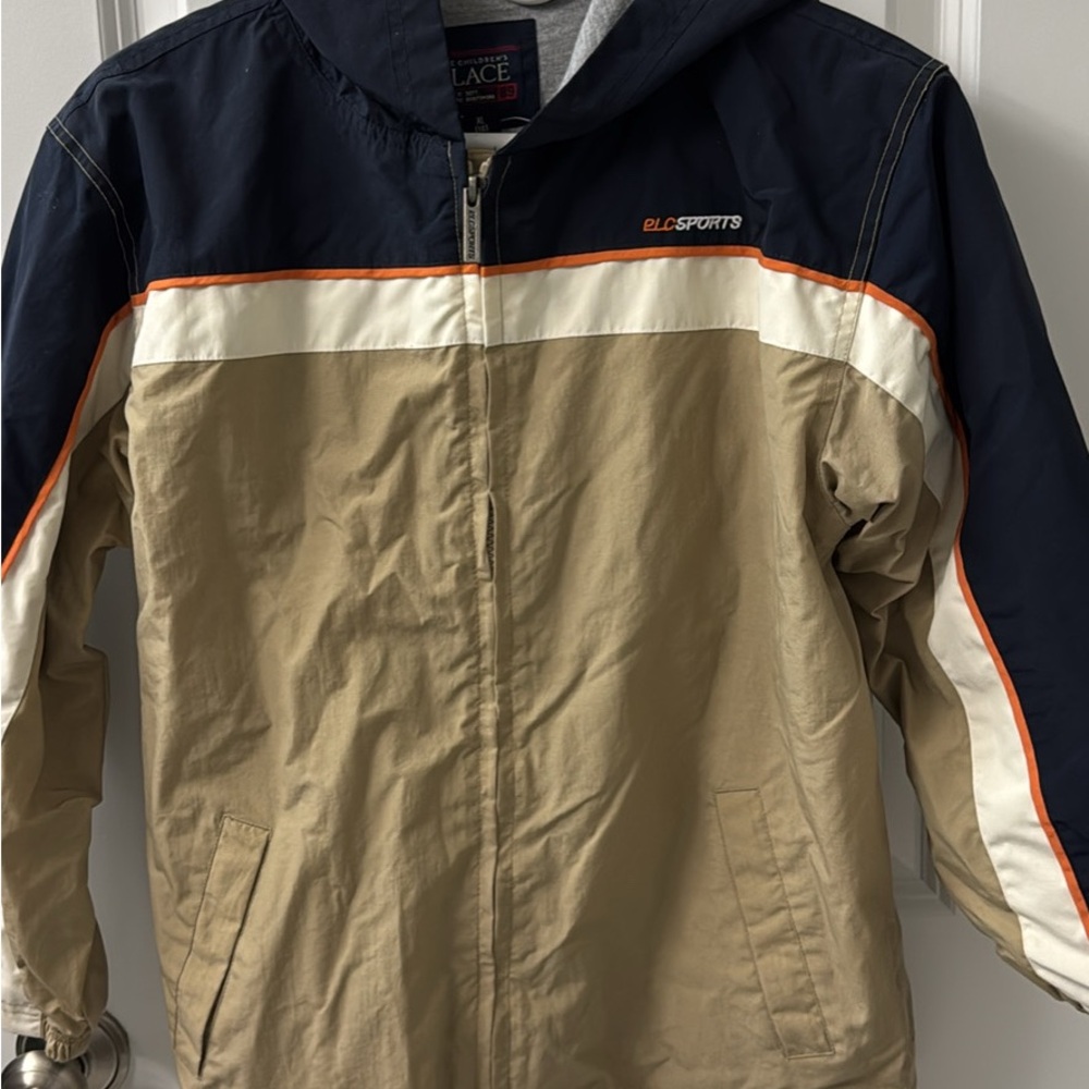 The Children's Place Tan and Navy Windbreaker